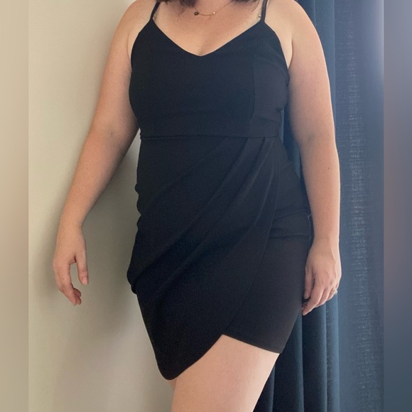 Black spaghetti strap little black dress - Picture 2 of 2